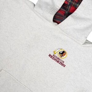 NFL Washington Redskins Hoodie Sweatshirt Pullover XL Gray VTG Retro‎ Logo